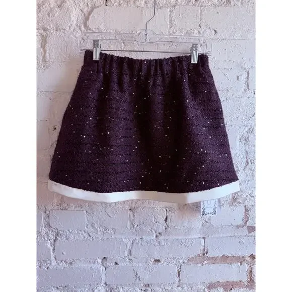 Miss Rosier Brigitte Purple Tweed Jacket & Mini Skirt Set NWT M Fits Small - Picture 13 of 14